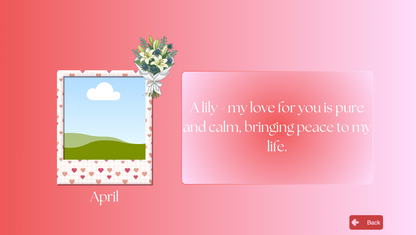 12 Flowers for 12 Months Anniversary Red Website Template