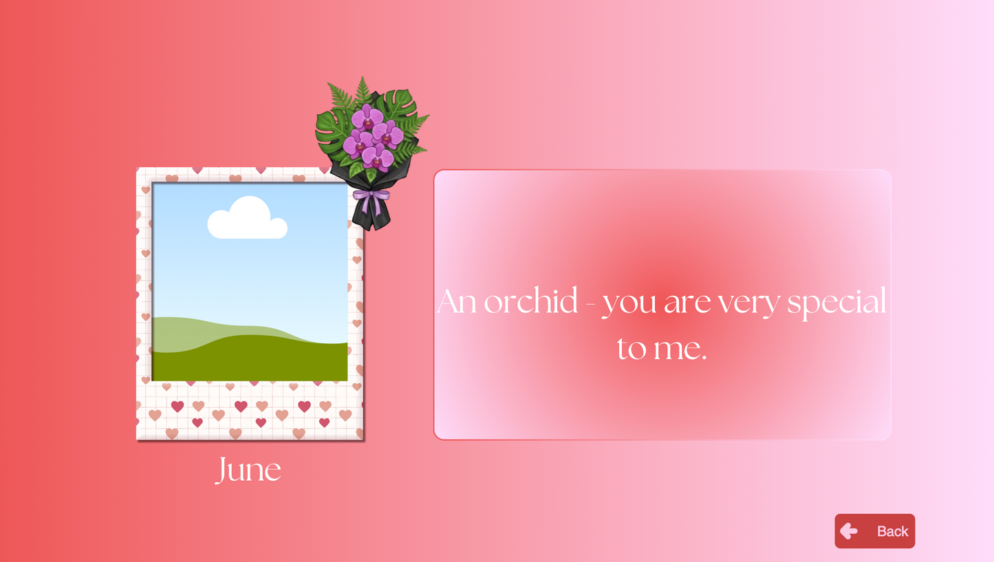 12 Flowers for 12 Months Anniversary Red Website Template