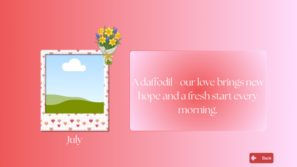 12 Flowers for 12 Months Anniversary Red Website Template