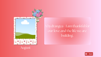 12 Flowers for 12 Months Anniversary Red Website Template
