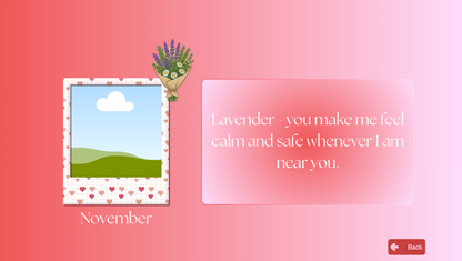 12 Flowers for 12 Months Anniversary Red Website Template
