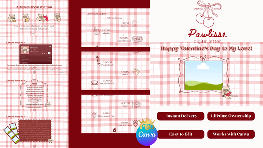 Red Gingham Valentine Website Template